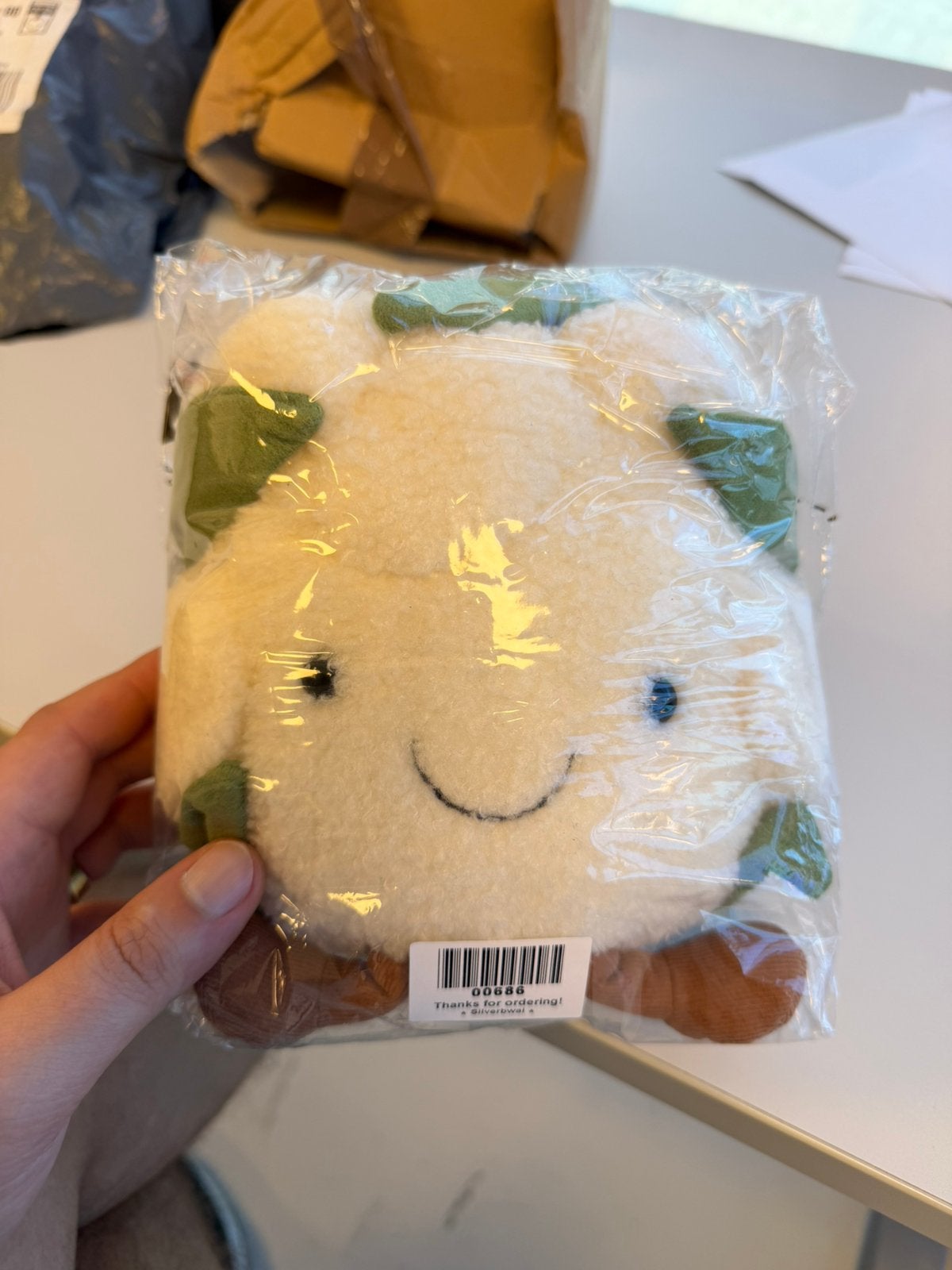 Jellycat Amuseable Cauliflower Bloemkool Knuffel Nieuw +tags, Jellycat, Overige typen, Nieuw, Ophalen of Verzenden