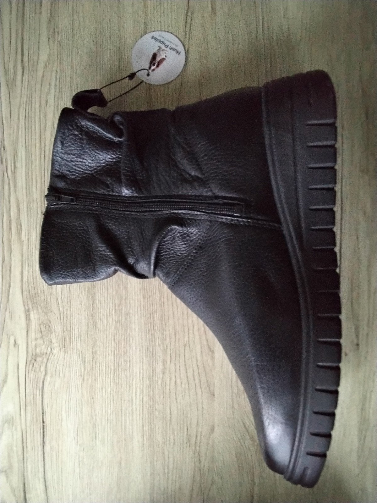 Nieuwe echt leren Hush Puppies dames laarsjes zwart, Ophalen of Verzenden, Nieuw, Zwart