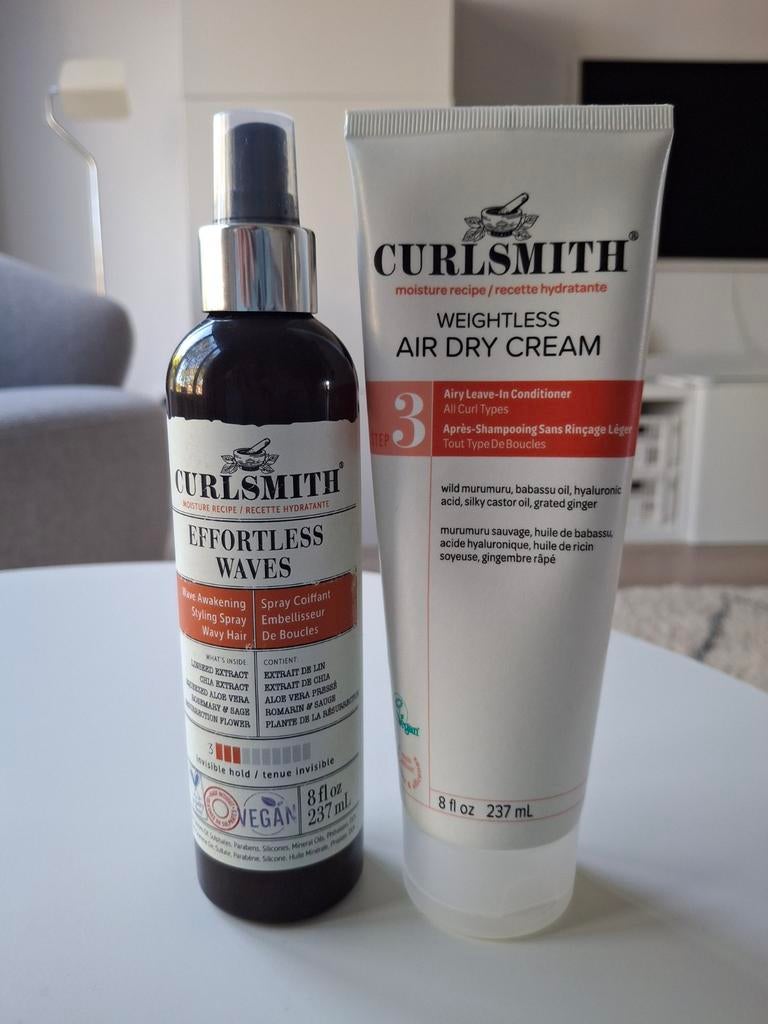 Curlsmith Haarproducten: Effortless Waves & Air Dry Cream, Ophalen of Verzenden, Nieuw, Haarverzorger of -hersteller