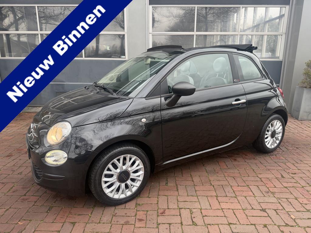Fiat 500C 0.9 TwinAir Turbo Popstar Bj 2019 Km 53.000 Nap De, Skiluik, Gebruikt, Cabriolet, Leder en Stof