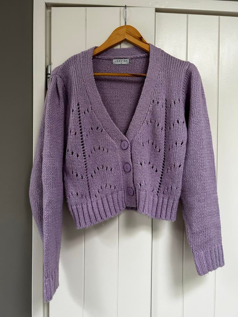 Nieuw Loavies Lila Gebreid Vest XS, Ophalen of Verzenden, Nieuw, Maat 34 (XS) of kleiner, Paars