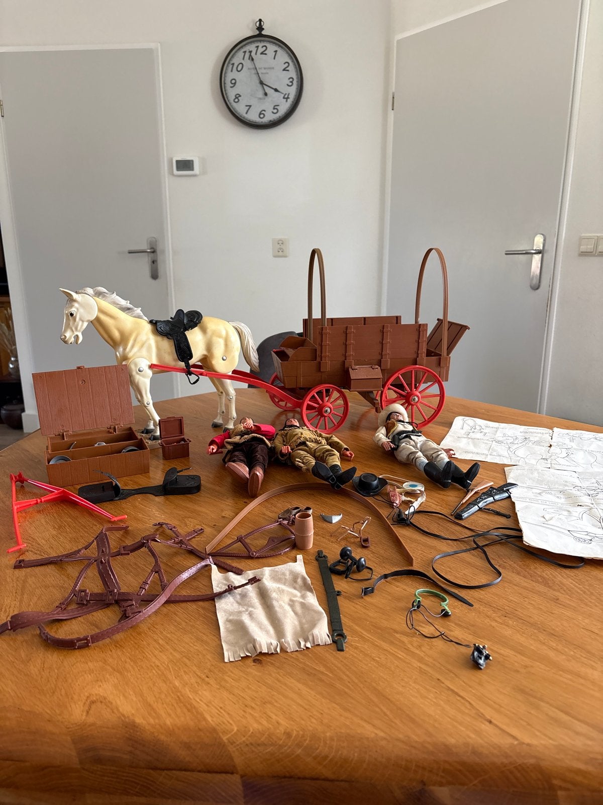 Vintage Lone Ranger Speelset met Figuren en Wagen, Ophalen