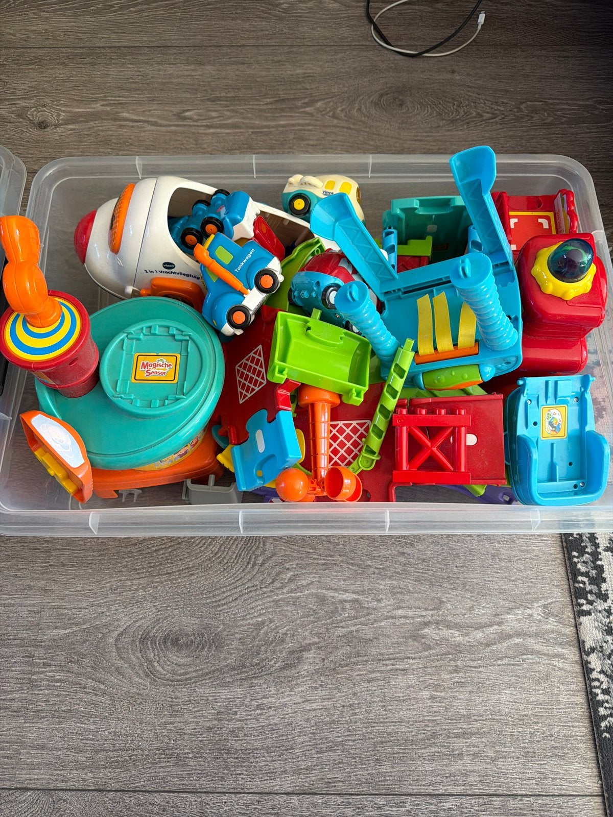 Grote doos met Vtech speelgoed toet toet, Ophalen, Gebruikt, Overige typen, Met geluid