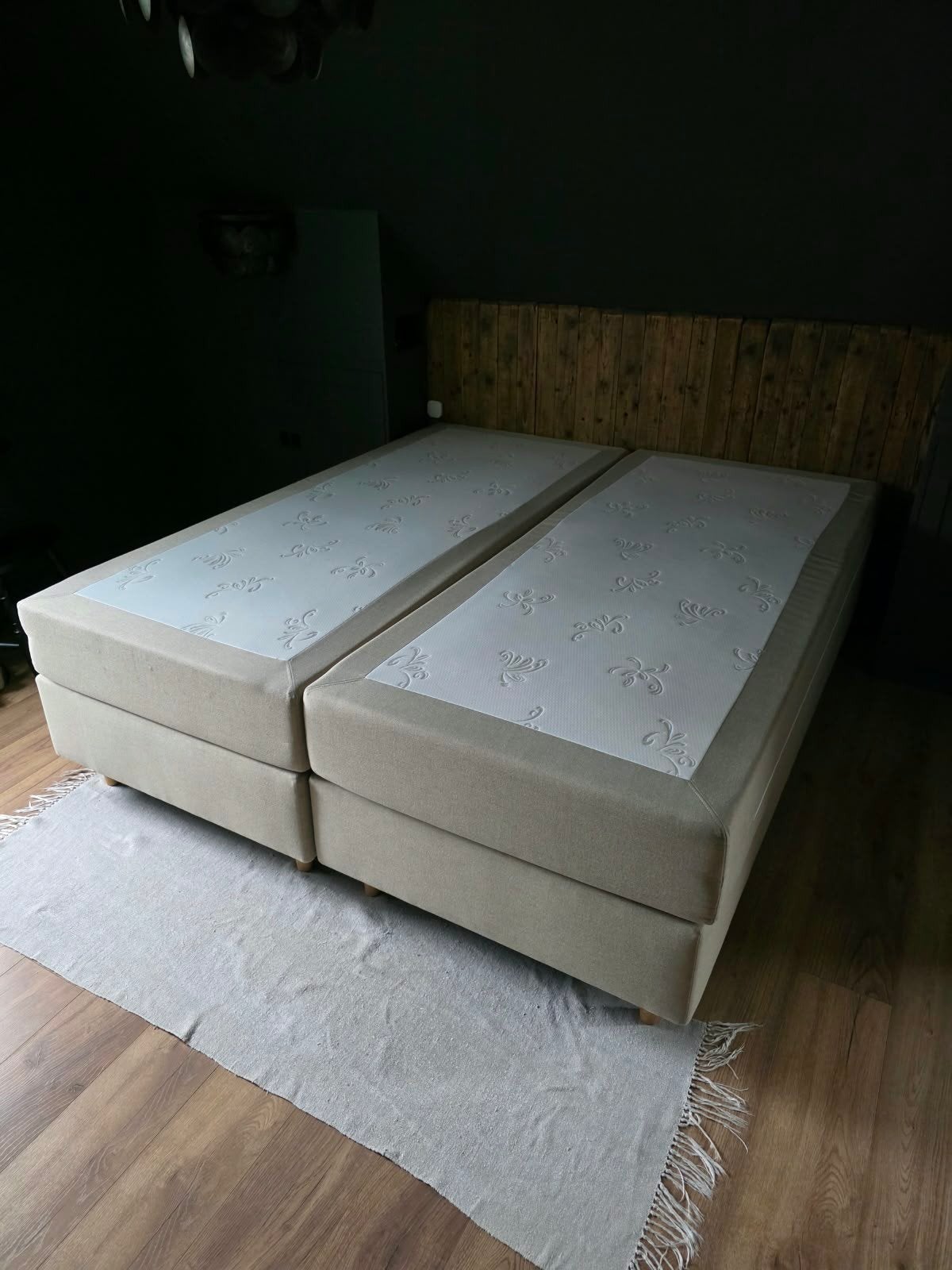 Tweepersoons boxspring, Ophalen, Gebruikt, Rustiek, Tweepersoons