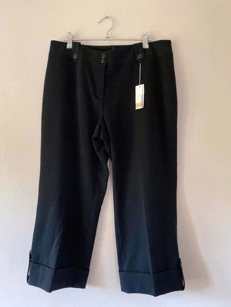 NIEUW Zwarte pantalon broek driekwart maat 42 XL, Kleding | Dames, Sosoire, Zwart, Maat 46/48 (XL) of groter, Nieuw