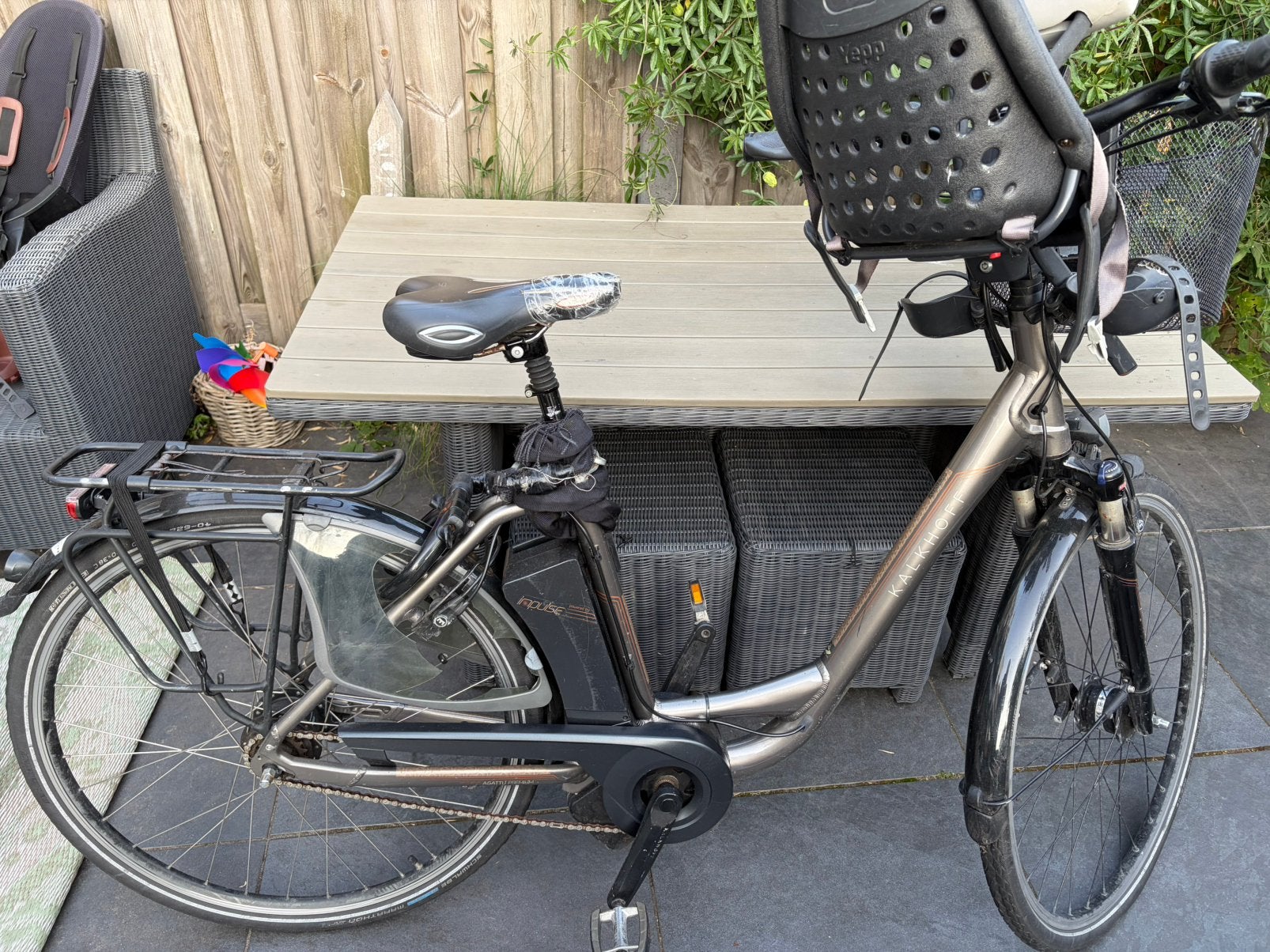 Kalkhoff elektrische fiets (motor defect: voor onderdelen), Gebruikt, Velgrem, Versnellingen, Ophalen