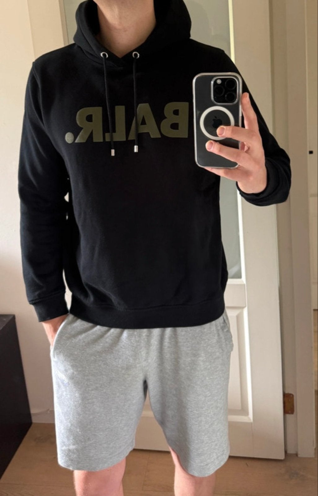 Nieuwe BALR hoodie maat M - Zwart met groen logo, Verzenden, Nieuw, Maat 48/50 (M), Zwart
