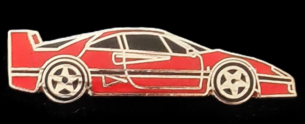 Ferrari type F40 pin- rood emaille, Verzenden, Nieuw, Transport, Speldje of Pin