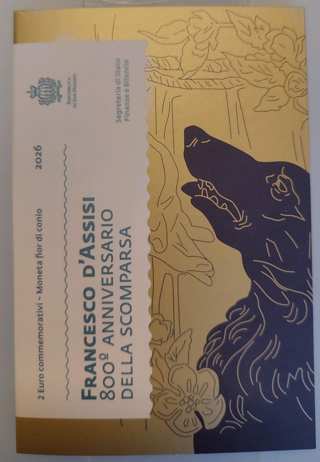 San Marino 2 euro 2026 BU Francesco d'Assisi Direct, Ophalen of Verzenden, San Marino, 2 euro, Setje
