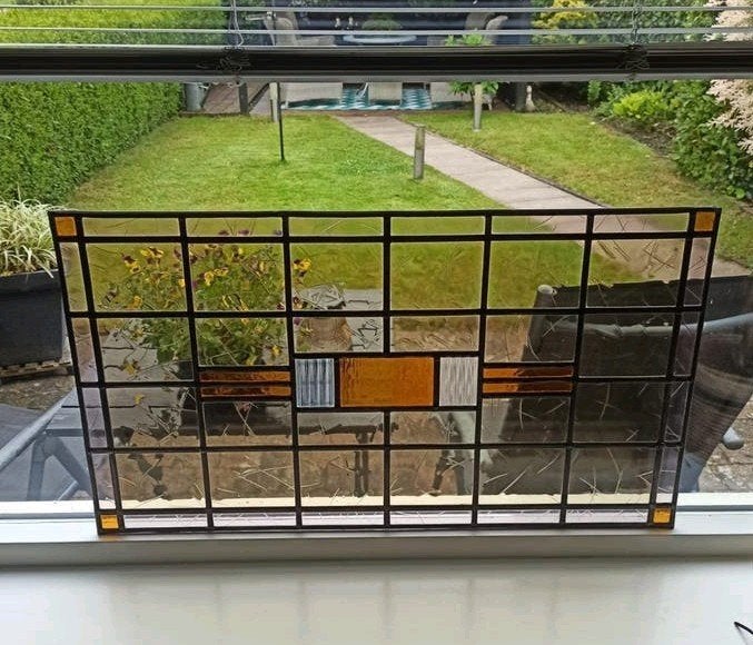 Uniek Glas in Lood Raamdecoratie 2x, Ophalen, Zo goed als nieuw