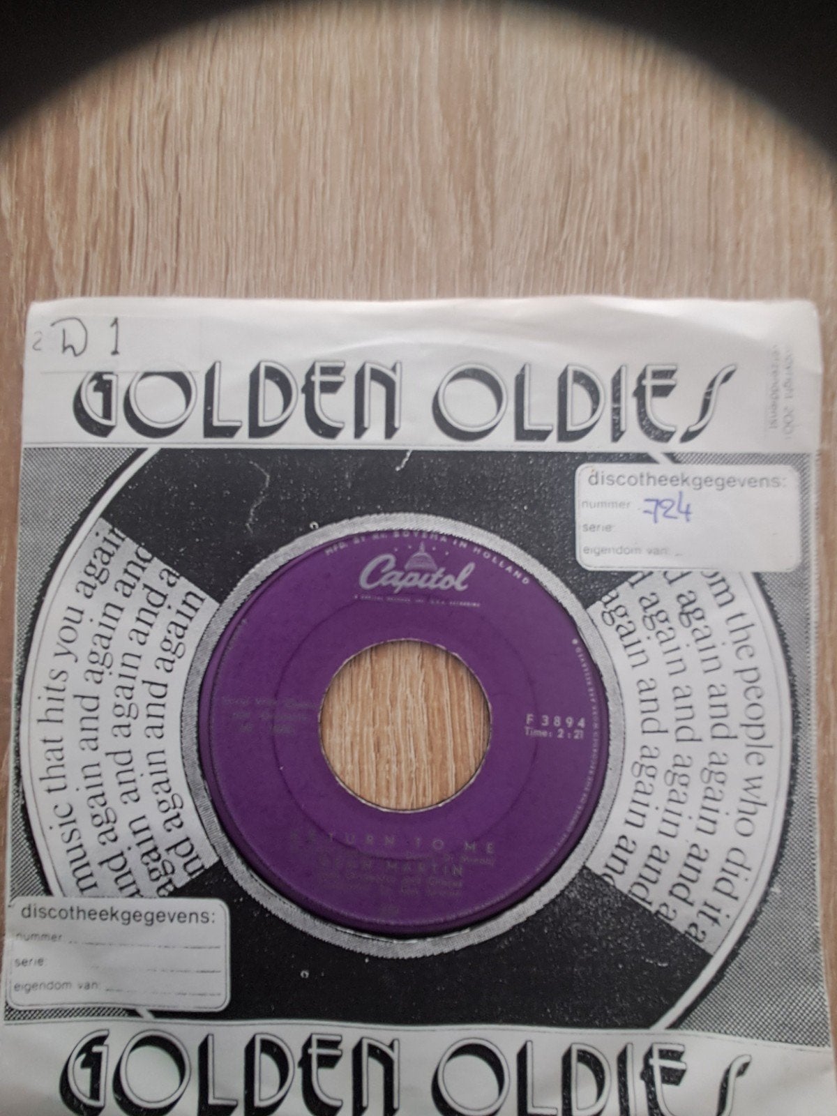 dean martin return to me, Cd's en Dvd's, Ophalen of Verzenden