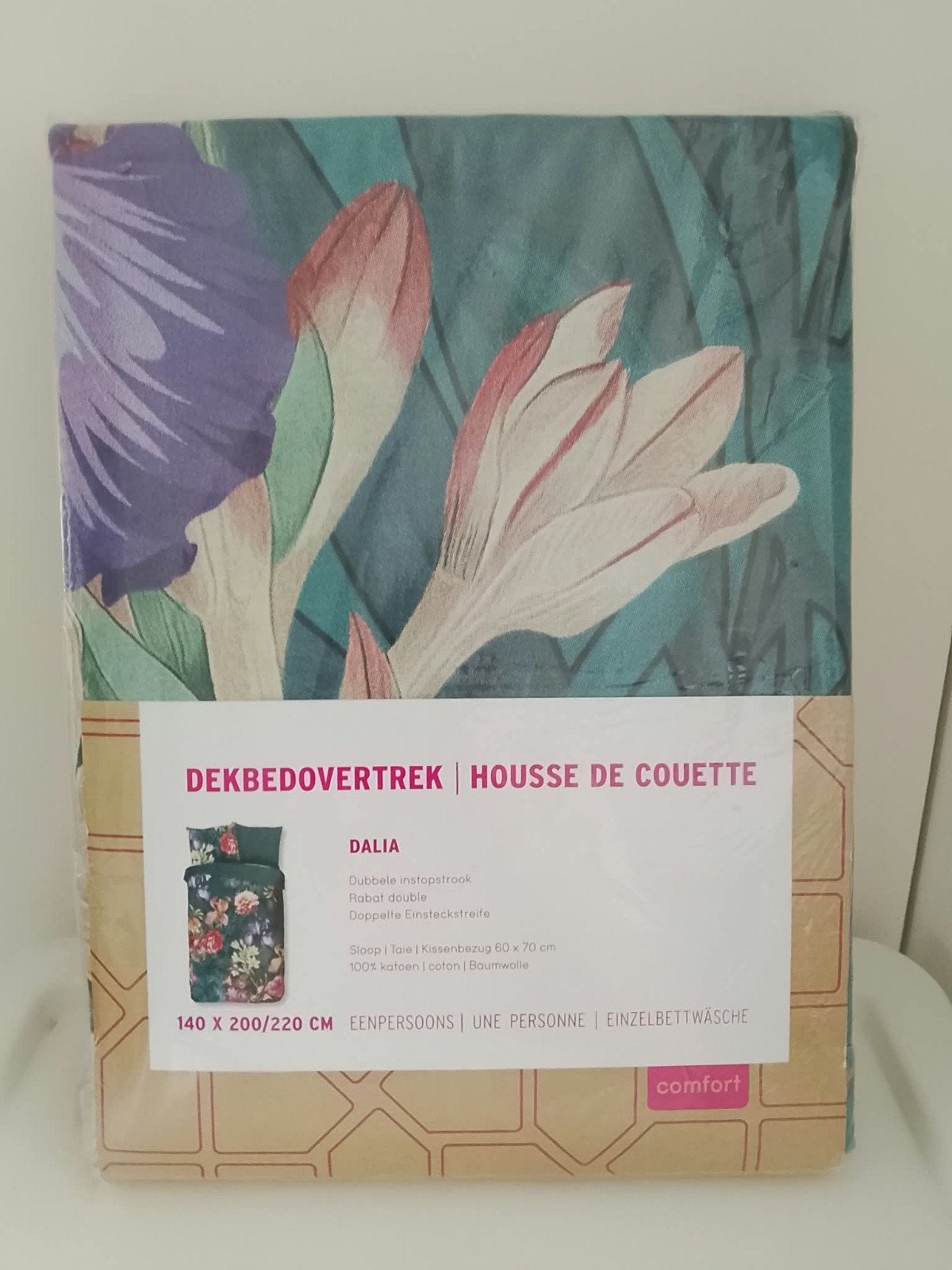 Nieuw Eenpersoons Dekbedovertrek Dalia - Sinterklaas/Kerst, Inclusief kussenslopen, Eenpersoons, Meerkleurig, Dekbedovertrek
