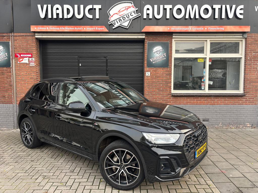 Audi Q5 55 TFSI e S edition Pano Massage Matrix Facelift 360, Automaat, 4 cilinders, Leder en Stof, Zwart