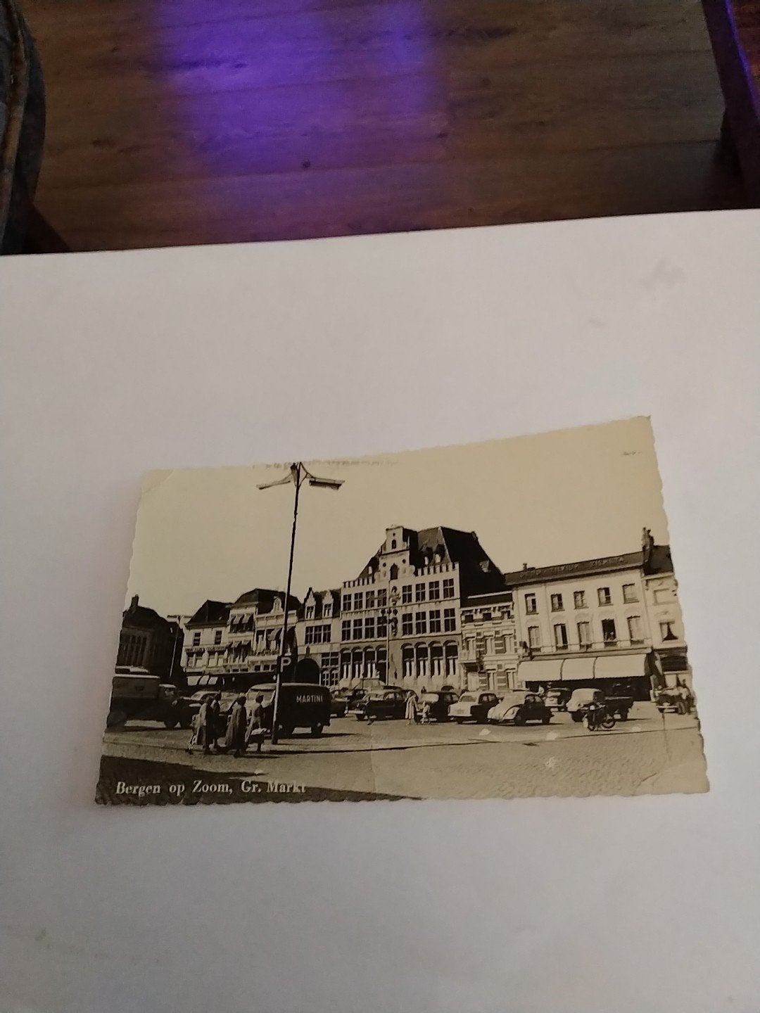 Oude ansichtkaart Bergen op Zoom, Grote Markt (1959), Ophalen of Verzenden