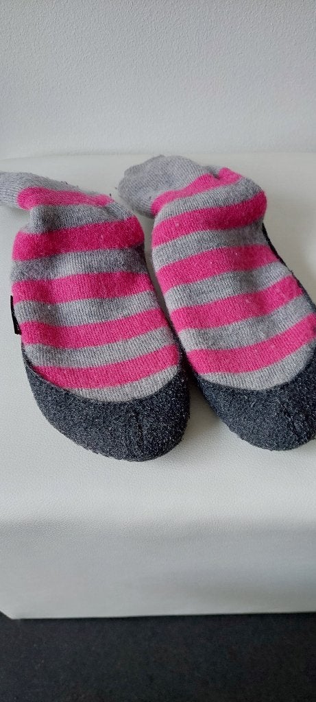Falke Cosy soks meisje maat 35-36 grijs/roze, Gebruikt, Meisje, Sokken, Diverse merken