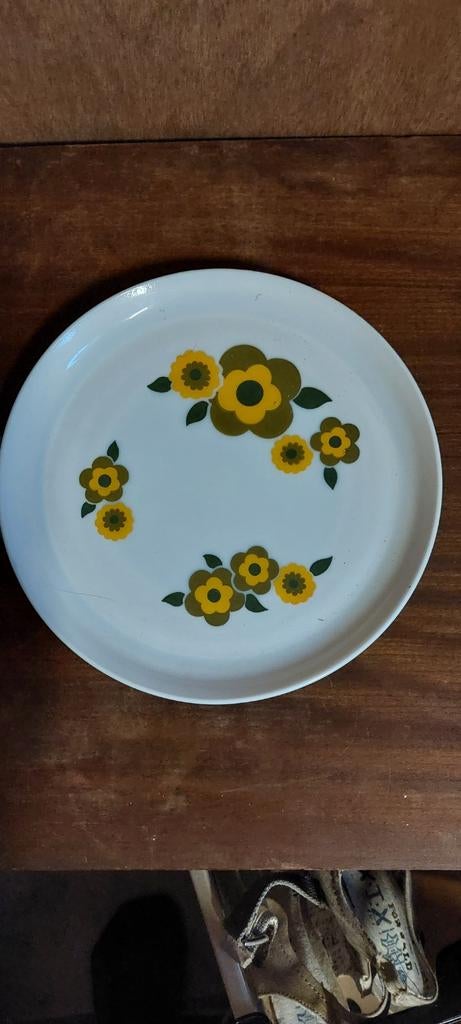 Arcopal diner bord gele bloem. Zeldzaam, Antiek en Kunst, Ophalen of Verzenden