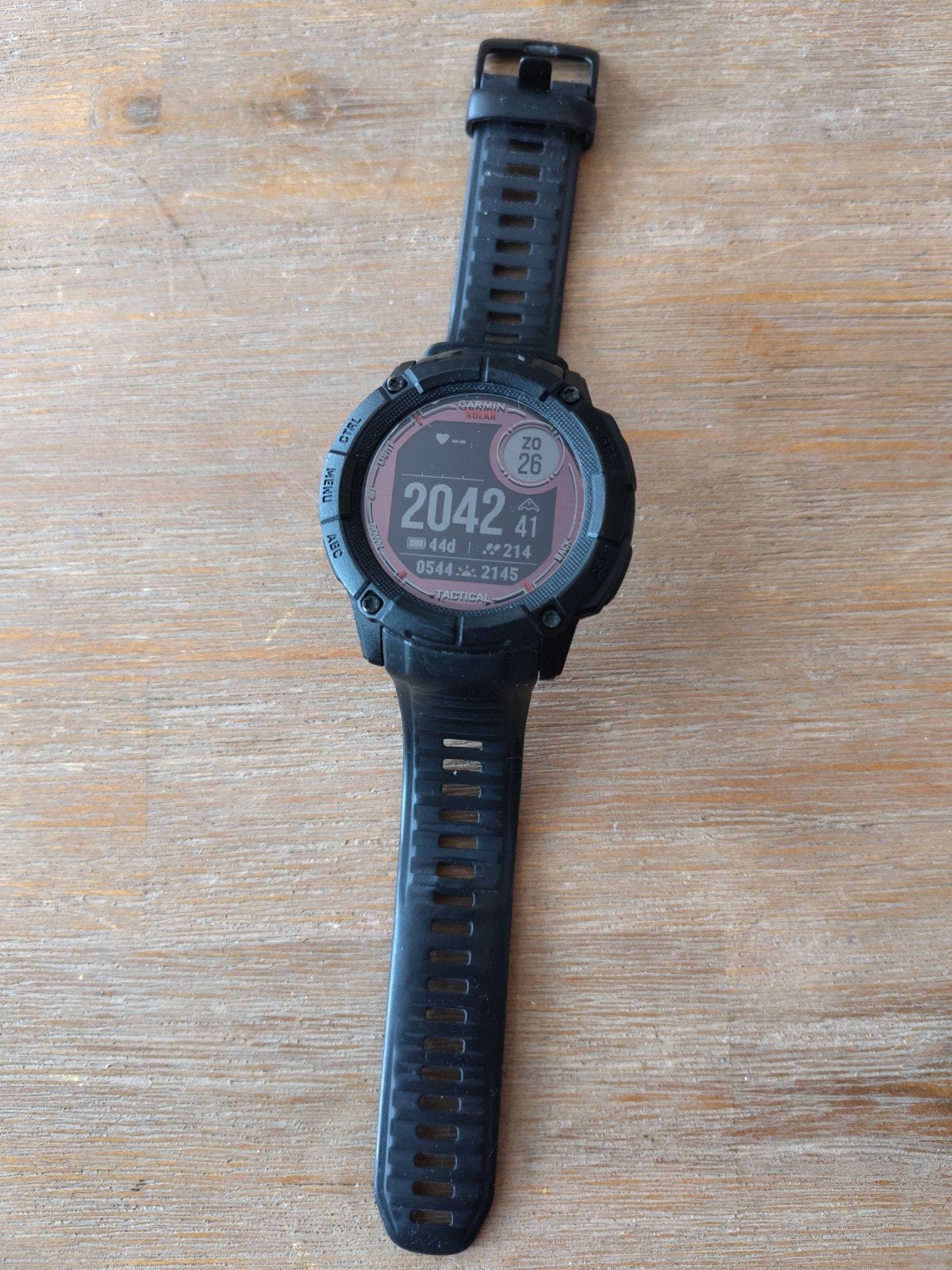 Garmin Instinct 2X solar Tactical Smartwatch Zwart, Zwart, Garmin, Ophalen of Verzenden, Zo goed als nieuw