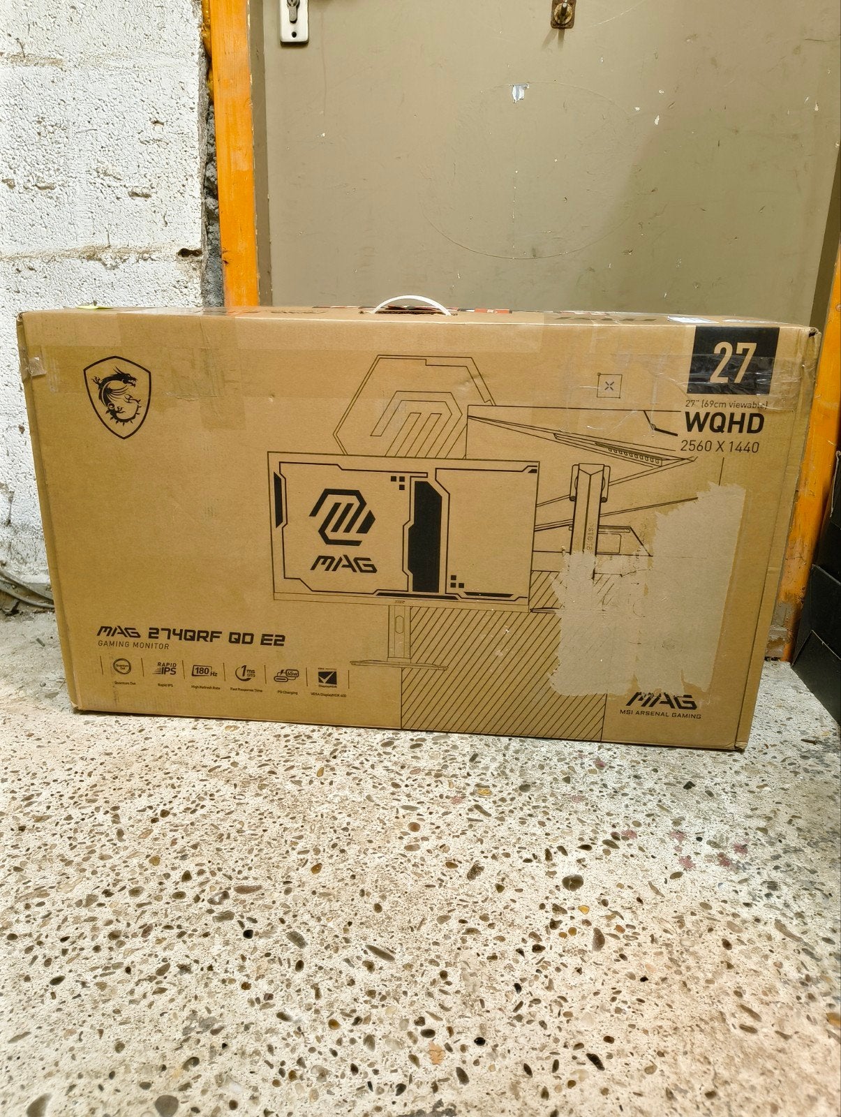 MSI MAG 274QRF QD E2 Gaming Monitor WQHD 180Hz 1ms, Gaming, MSI, IPS, HDMI