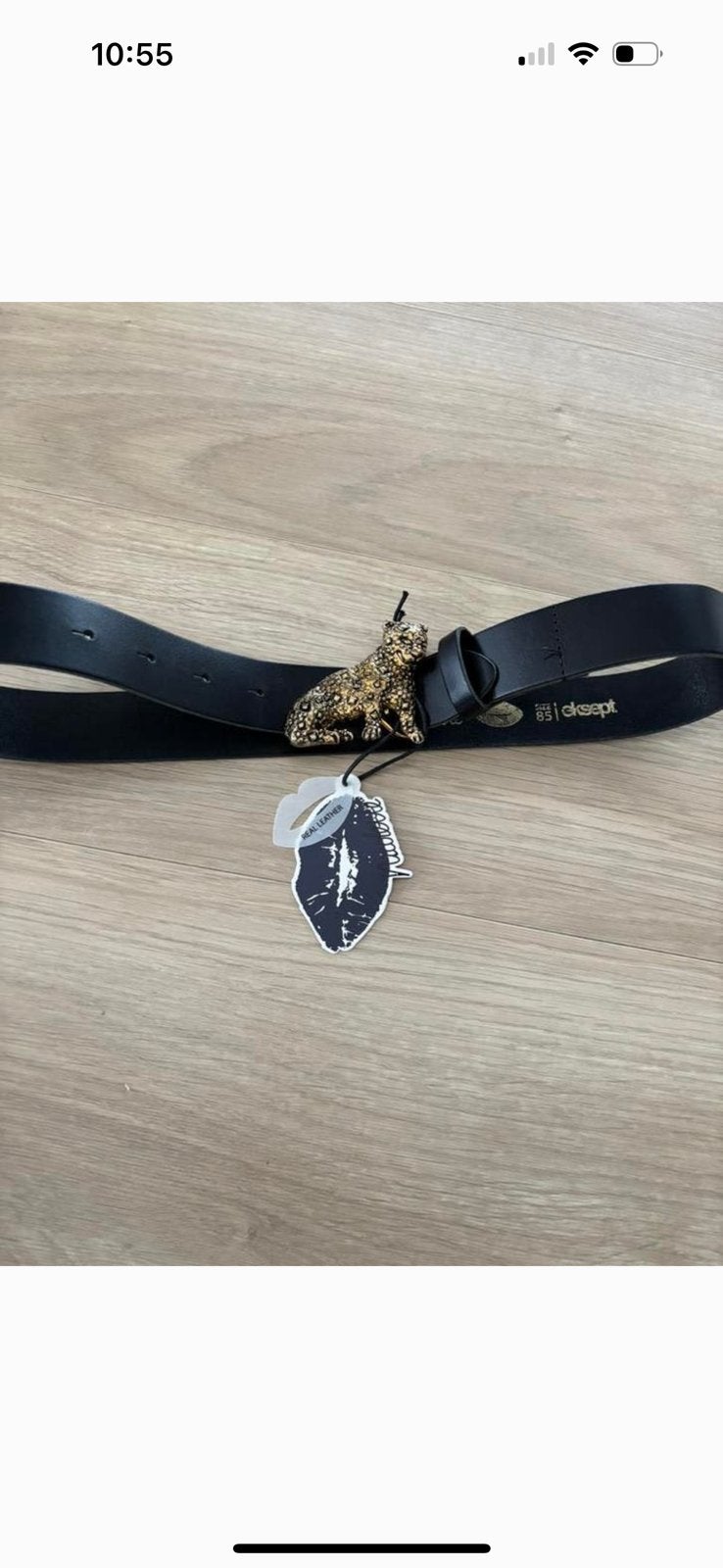 Riem met panter 85cm, Ophalen of Verzenden, Nieuw, Zwart, 80 tot 90 cm