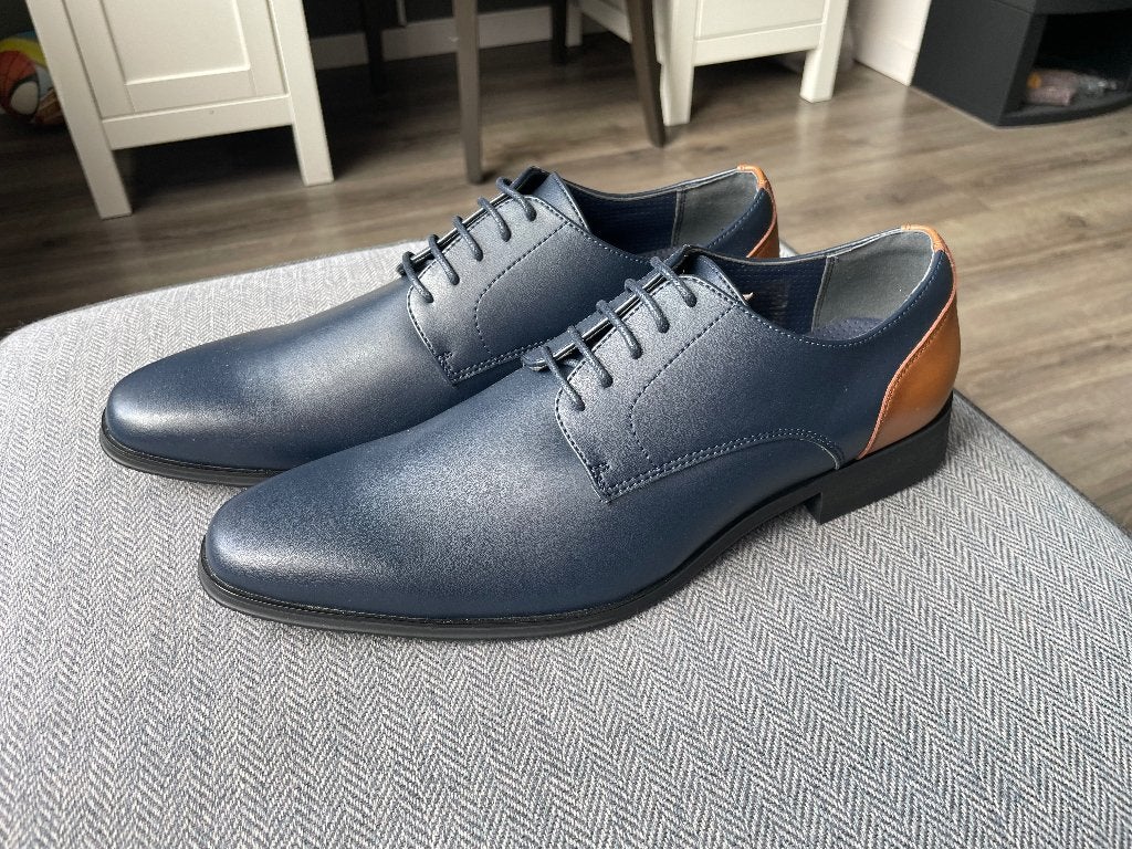 nieuwe HERENSCHOENEN van Vouroc mt 42 CACTUSLEER !  - WD014, Waddinxveen, Vouroc, Blauw, Nieuw