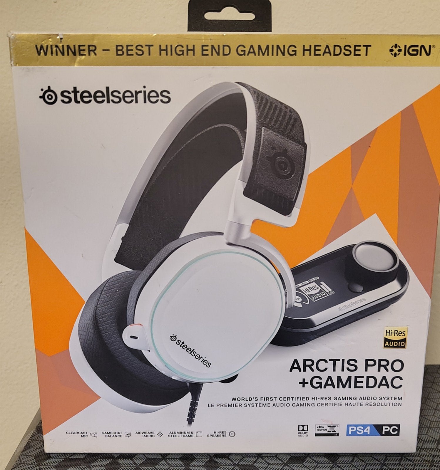 SteelSeries Arctis Pro + GameDAC Gaming Headset Wit, Ophalen of Verzenden, Zo goed als nieuw, Steelseries