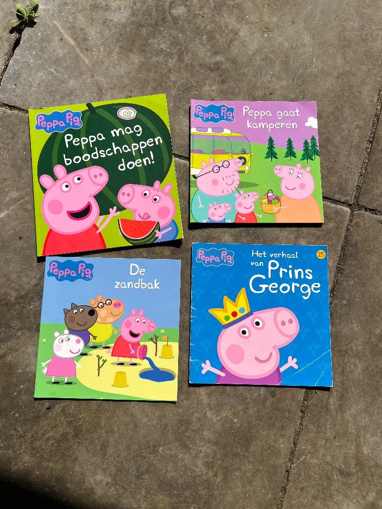 4 boekjes peppa pig softcover, Verzenden, Gelezen, 2 tot 3 jaar
