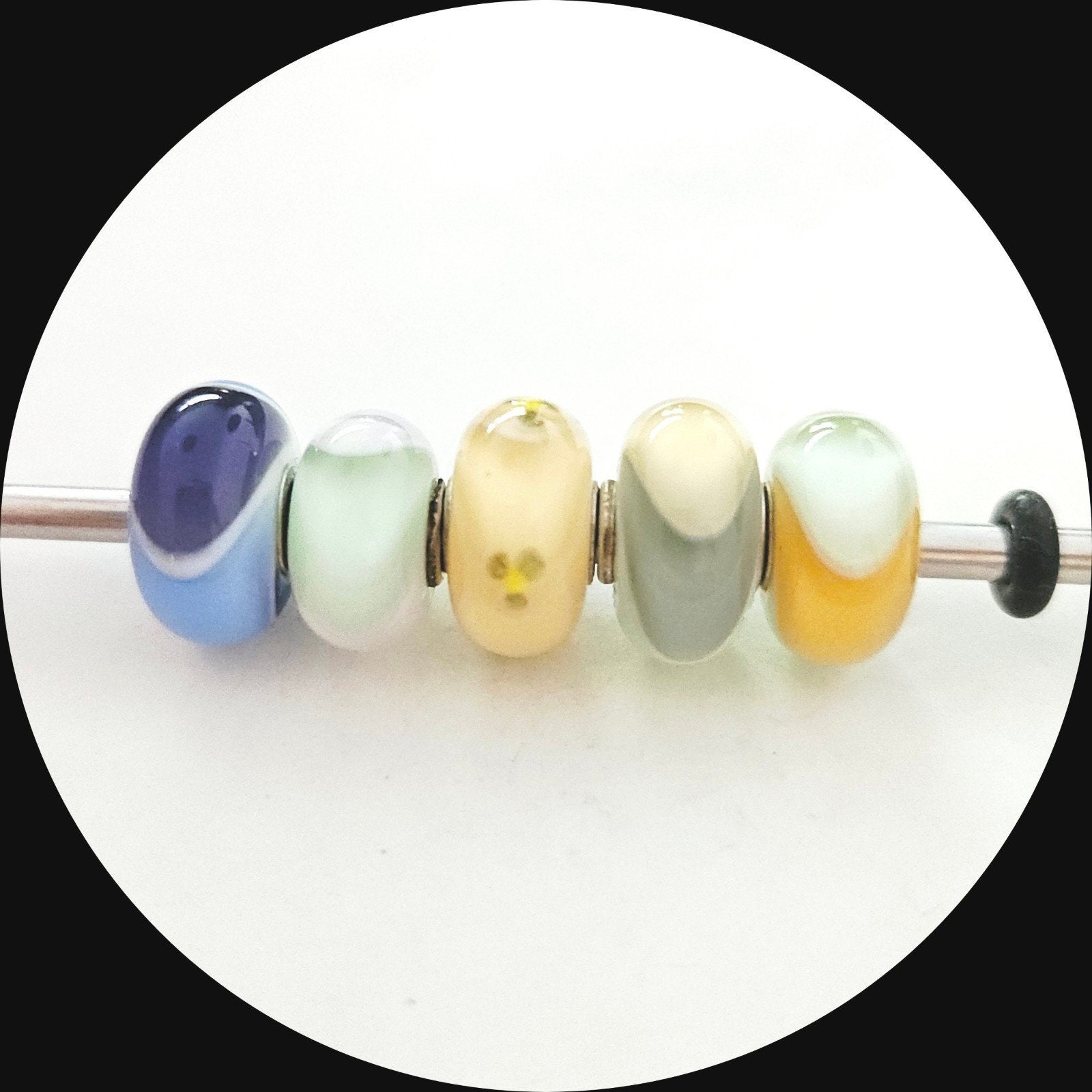 Trollbeads murano Gordeldier / zie omschrijving, Glas of Kristal, Ophalen of Verzenden, Zo goed als nieuw, Trollbeads