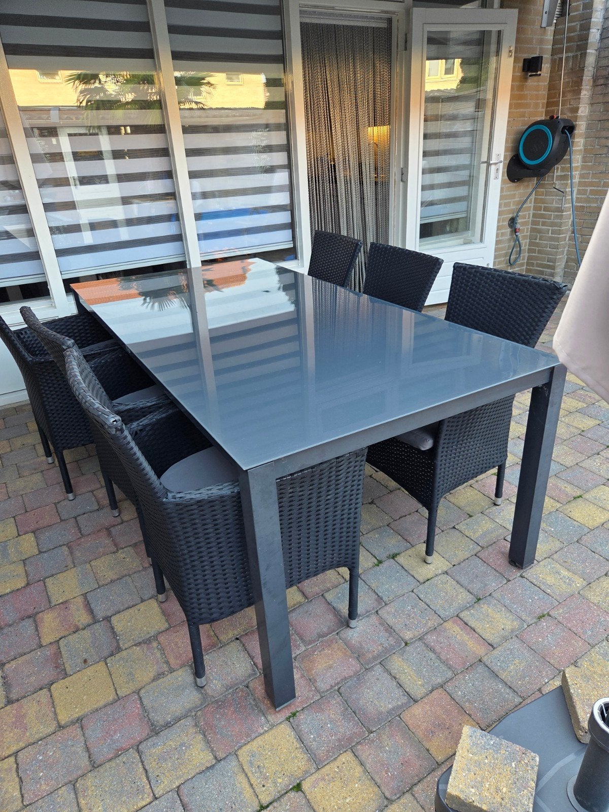 Bois Le Duc Tuinset met 6 stoelen inclusief kussens, Ophalen, Gebruikt, 6 zitplaatsen, Wicker
