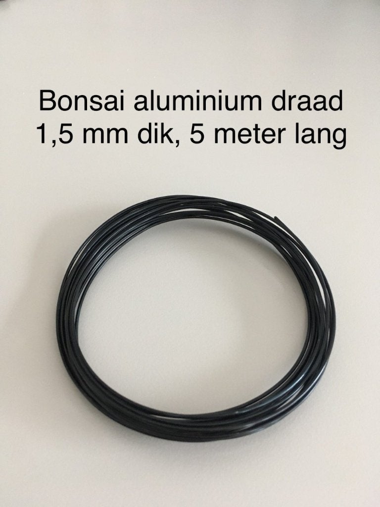 Bonsai aluminium draad 1,5 mm dik, 5 meter lang, Ophalen of Verzenden, Nieuw, 20 meter of meer