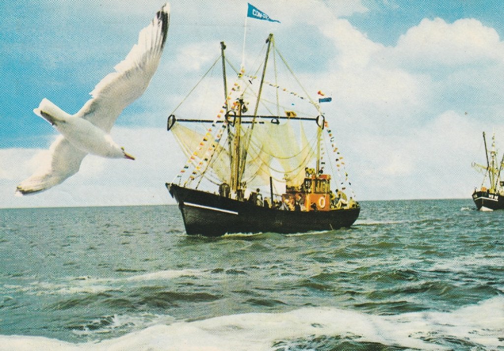 BRESKENS Vissersboot, Verzamelen, Verzenden, 1960 tot 1980, Gelopen, Zeeland