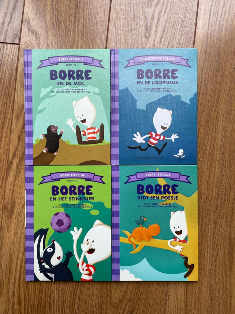 Borre Leesclub Boekjes - 4-delige set voor jonge lezers, Ophalen, Zo goed als nieuw, Fictie algemeen
