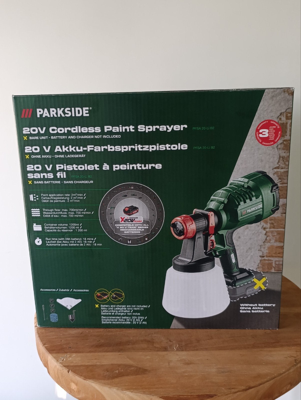 Parkside 20V Accu Verfspuitpistool - Nieuw in doos, Ophalen of Verzenden