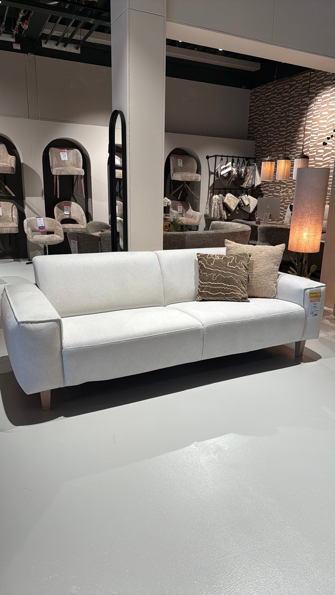 3 ZITS BANK YENTEL SHOWMODEL, Ophalen, Zo goed als nieuw, 75 tot 100 cm, Stof