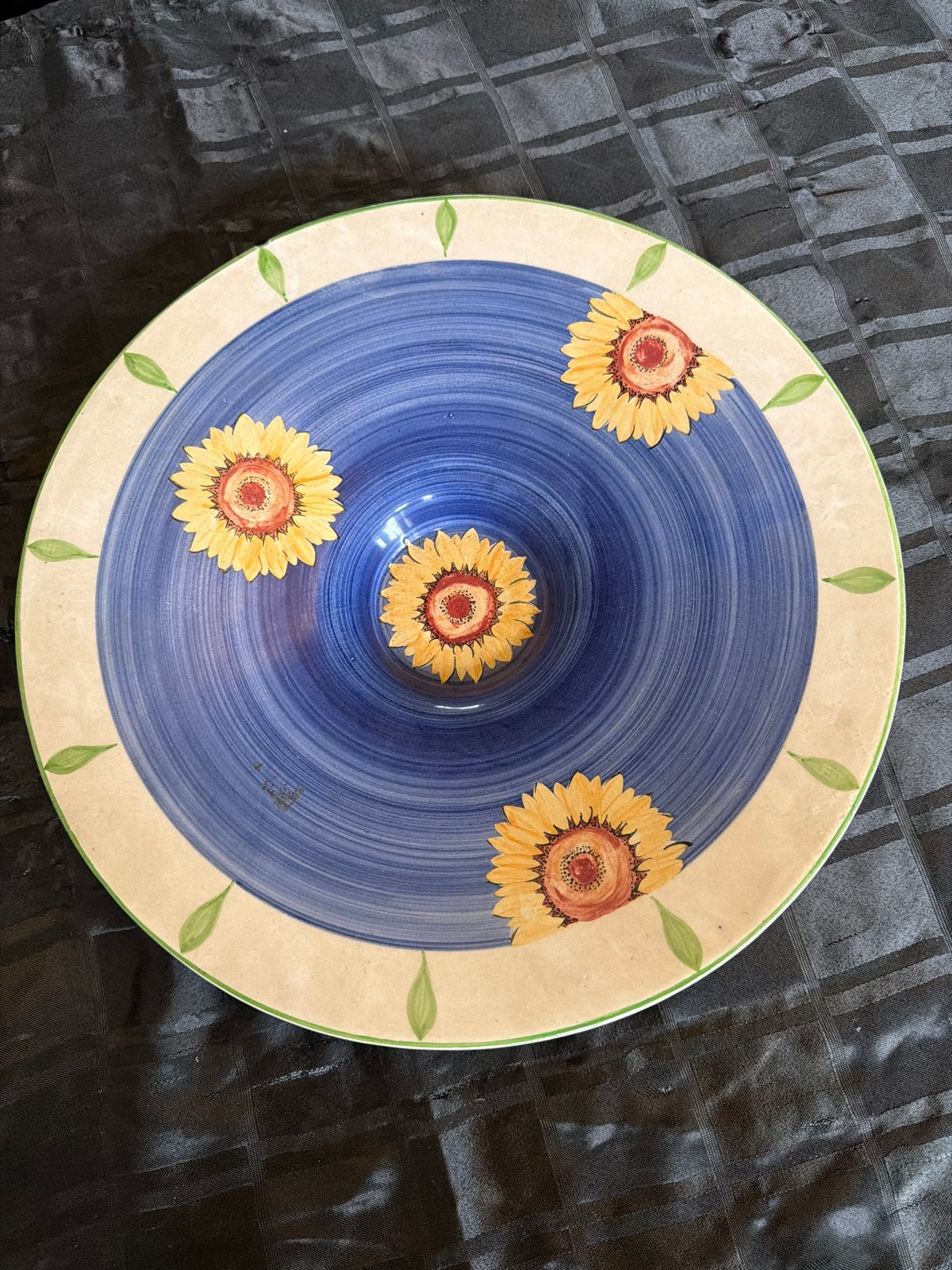 Decoratieve schaal met zonnebloemen, Antiek en Kunst, Ophalen