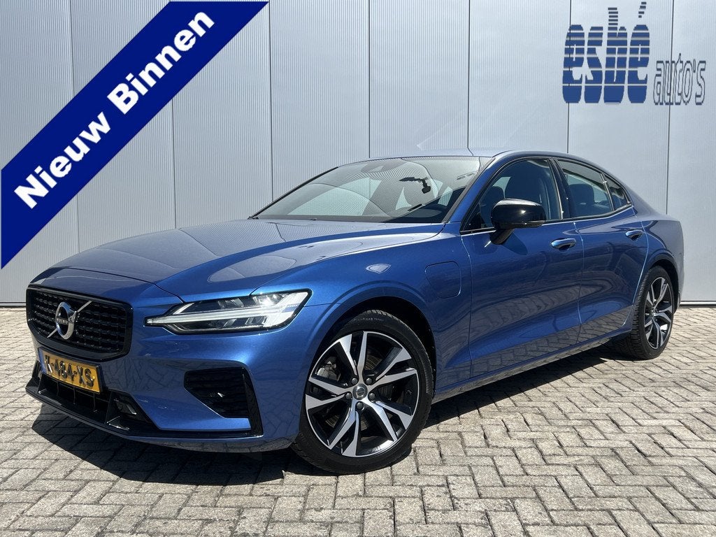 Volvo S60 2.0 T6 Recharge AWD R-Design Navigatie Trekhaak El, Auto's, Automaat, Gebruikt, 4 cilinders, Blauw