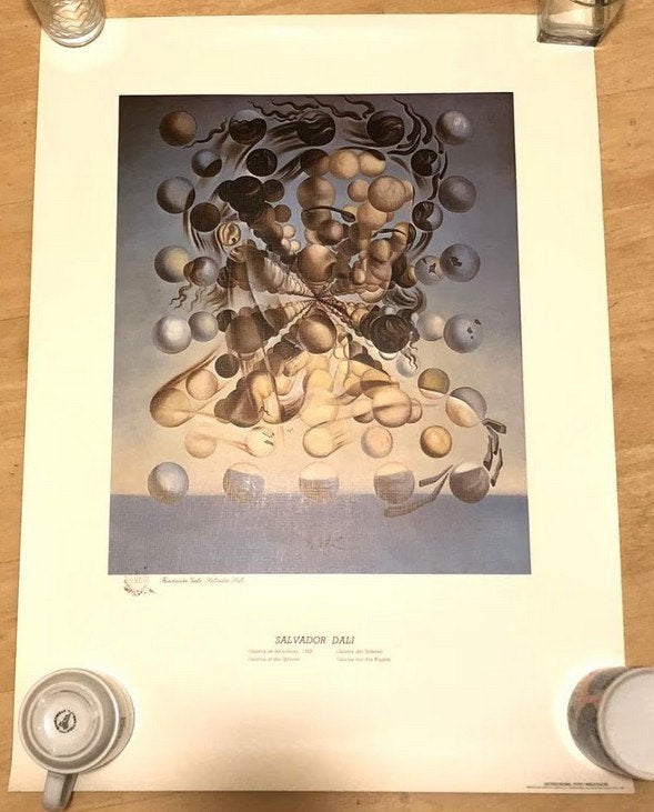 Poster van Salvador Dali - Galatea of the Spheres, Deurposter of groter, Ophalen of Verzenden, Overige onderwerpen, Rechthoekig Staand