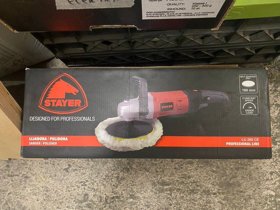 Stayer LU260CE Polijstmachine 1200W incl. diamant pads, Ophalen of Verzenden, Zo goed als nieuw, 1200 watt of meer, Overige typen