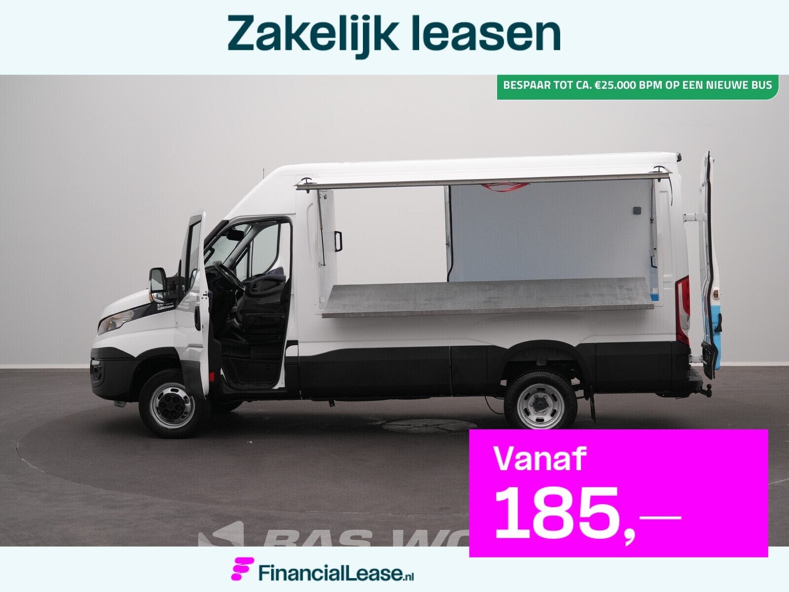 Iveco Daily 35C18 3.0L Automaat Foodtruck L2H2 3,5t Trekhaak, Automaat, Stof, Gebruikt, Euro 6