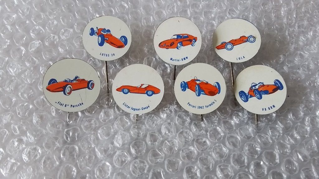 7 verschillende speldjes race auto's, Verzamelen, Ophalen of Verzenden, Zo goed als nieuw, Overige onderwerpen