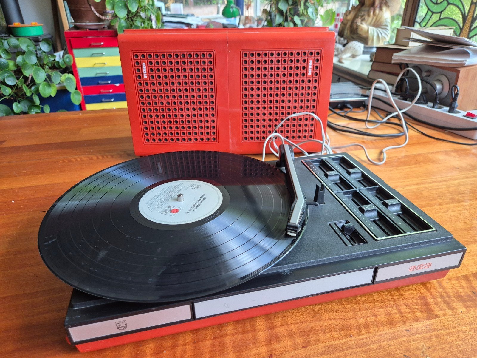 Refurbished Philips Space Age Portable Platenspeler 22GF623, Ophalen of Verzenden, Philips