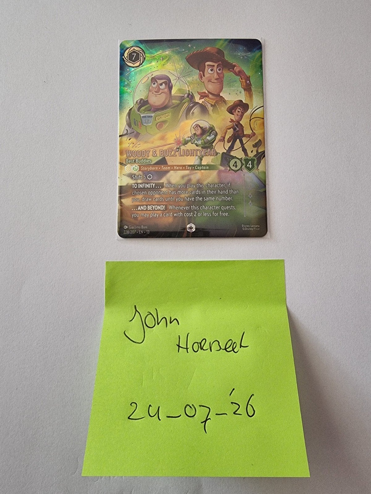 (Woody & Buzz LightYear Enchanted (Best Buddies) 228/207, Ophalen, Nieuw, Losse kaart, Foil