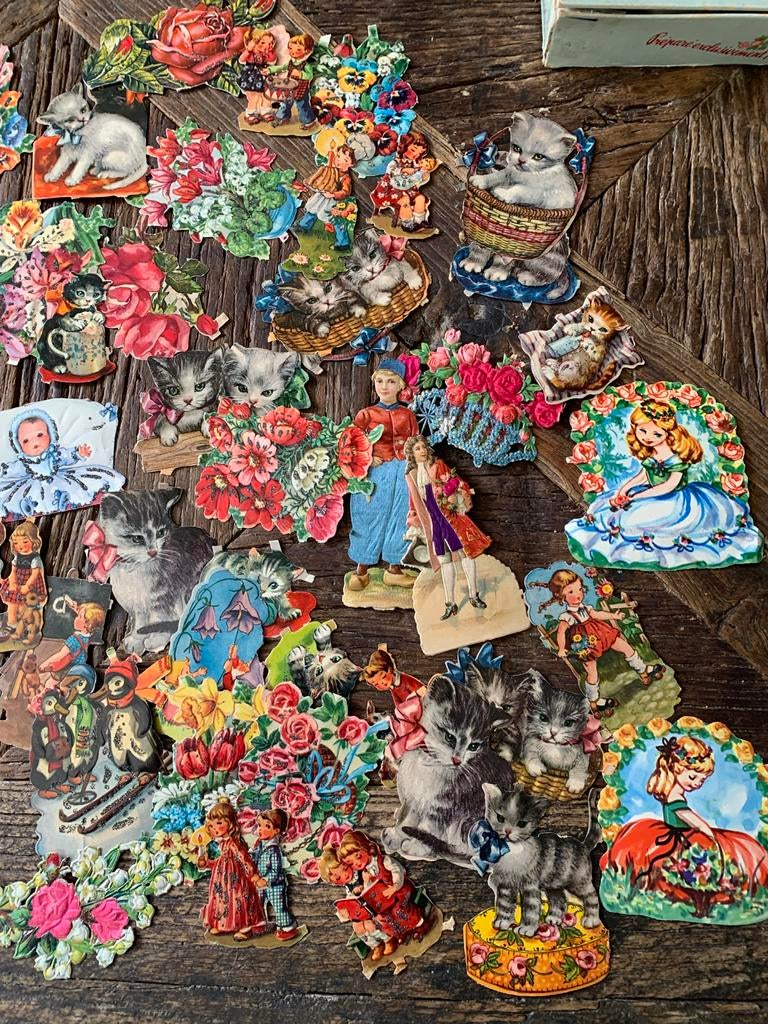 Zeer Fraaie collectie oude poëzie plaatjes, Ophalen of Verzenden