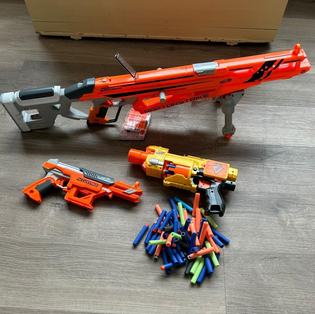 Nerf pistolen, Ophalen of Verzenden, Zo goed als nieuw