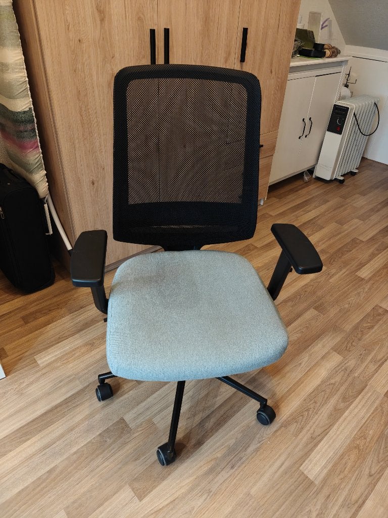 Bureau stoel, Huis en Inrichting, Ophalen, Gebruikt, Grijs, Bureaustoel