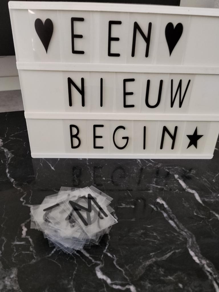 Lichtbak met letters en symbolen, Gebruikt, Kunststof, Ophalen of Verzenden, Modern