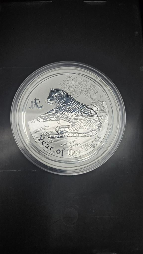 1/2 kilo lunar tijger 2010, Ophalen of Verzenden, Zilver