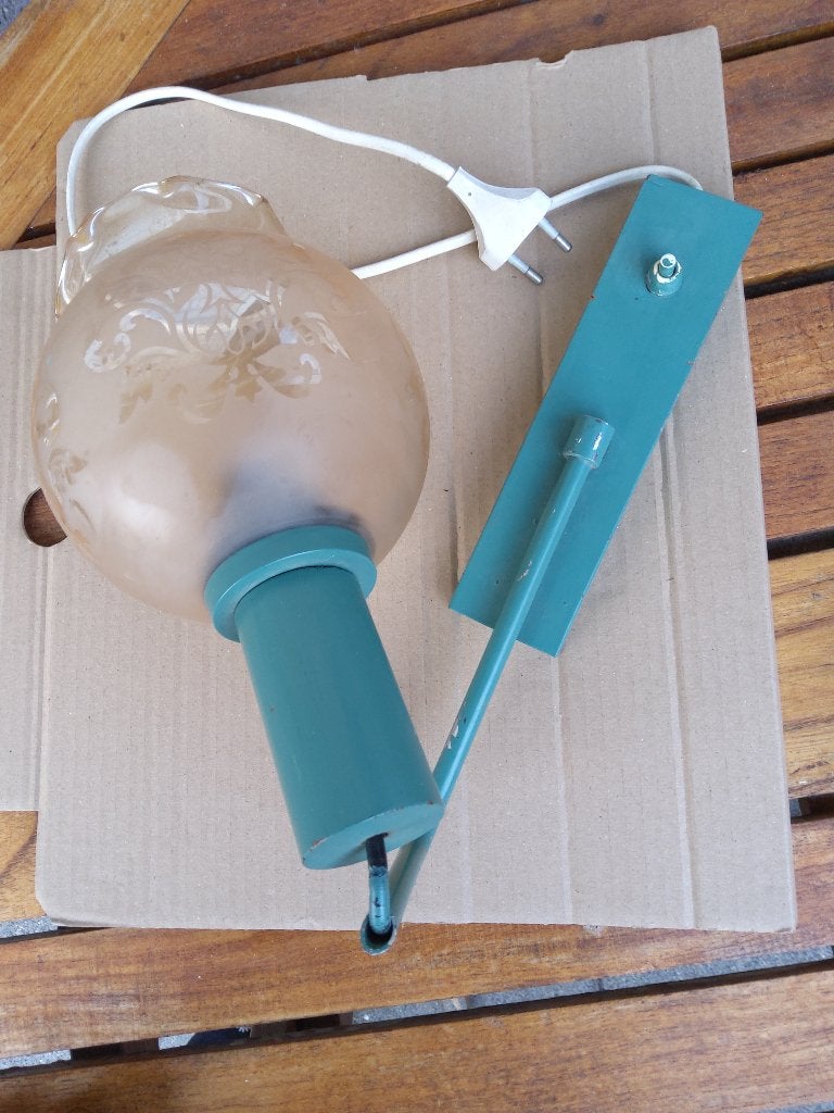 wandlamp" "retro, Huis en Inrichting, Lampen | Wandlampen, Ophalen, Zo goed als nieuw, Glas, Wandlamp