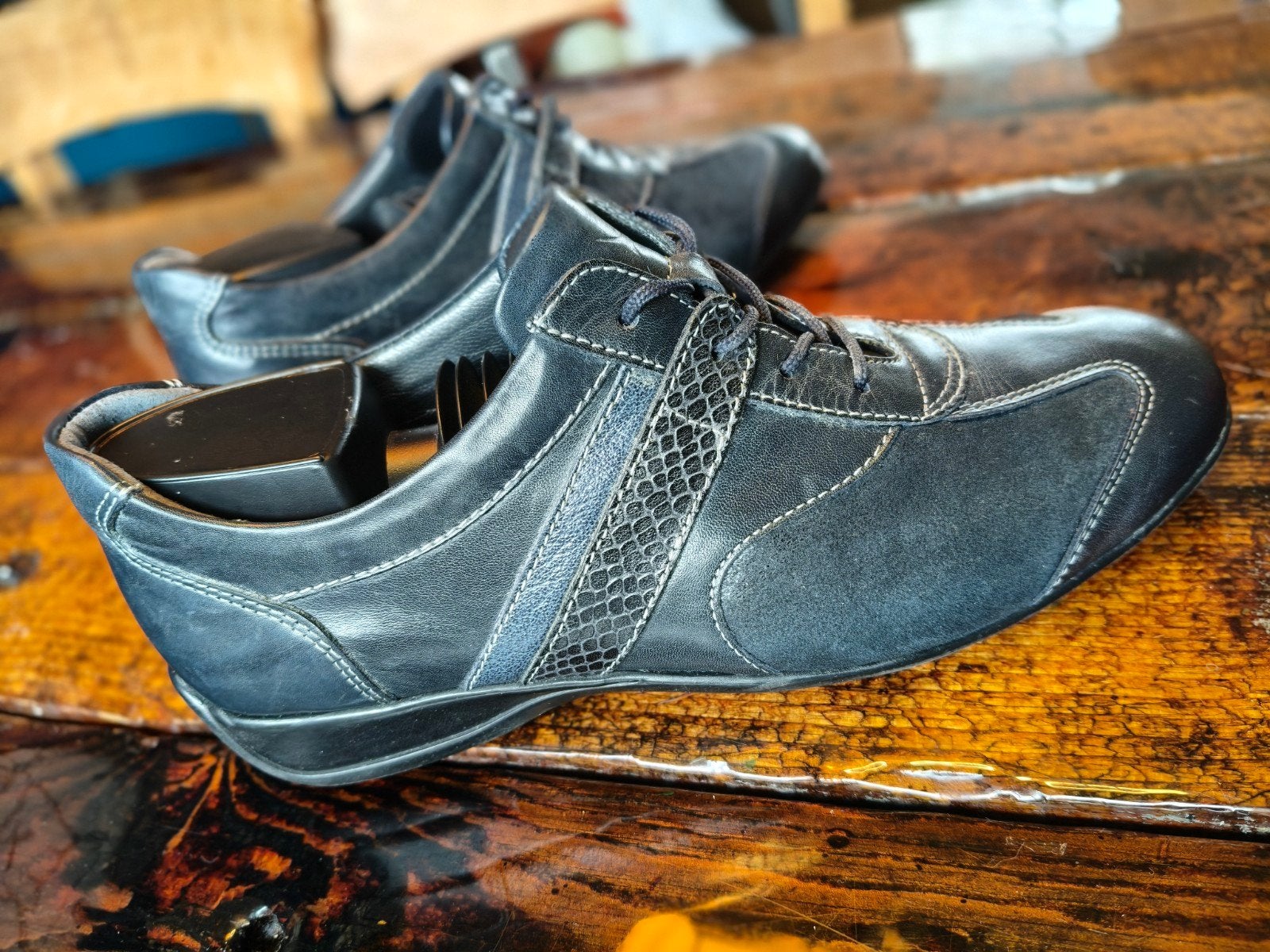 Xsensible leren dames schoenen grijs zwart blauw maat 40 H, Xsensible, Schoenen met lage hakken, Ophalen of Verzenden, Grijs