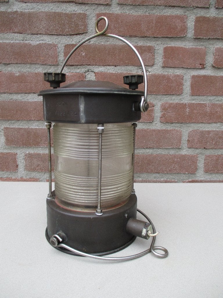 Koperen scheepslamp., Ophalen of Verzenden