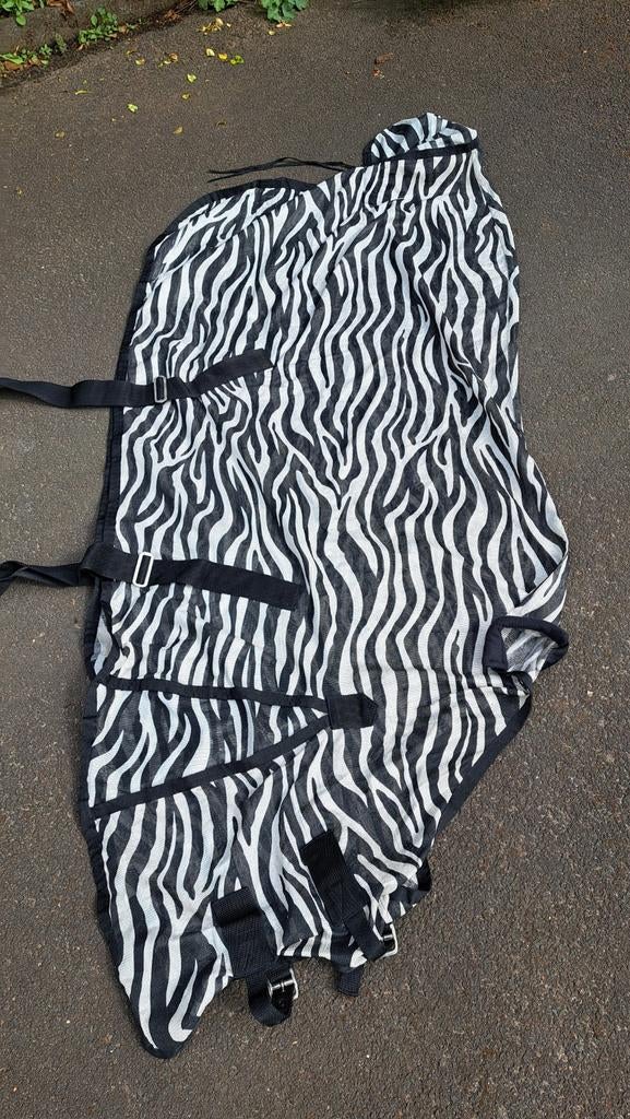 Vliegendeken 125 cm zebraoptiek HKM, Dieren en Toebehoren, Paarden en Pony's | Dekens en Dekjes, Ophalen of Verzenden, Nieuw